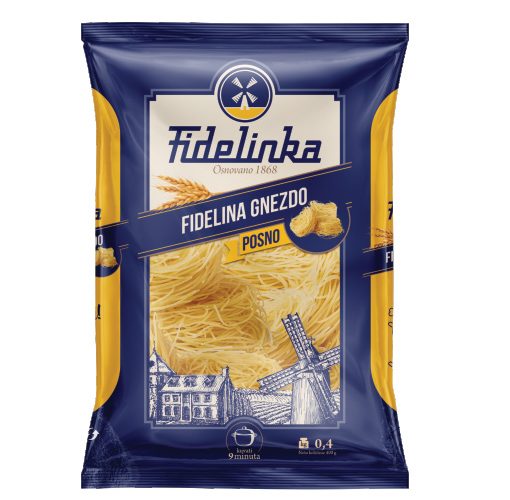 Posno Fidelinka gnezdo testenine od 400g.